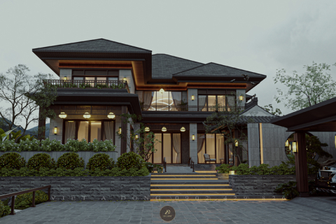Thiết kế - Thi công kiến trúc biệt thự tại Vĩnh Phúc 